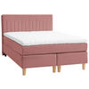 BOXSPRINGBETT 140/200 cm  in Rosa  - Buchefarben/Rosa, Basics, Holz/Textil (140/200cm) - Boxxx