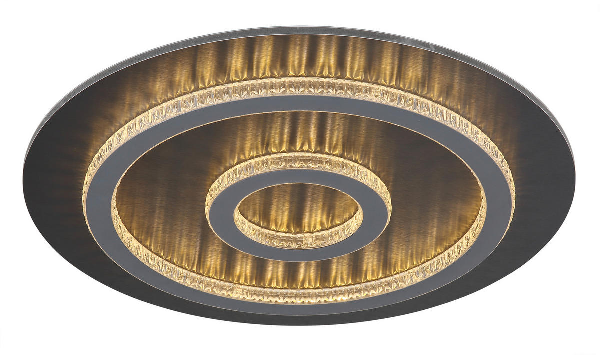 LED-DECKENLEUCHTE 45/5,5 cm   - Klar/Anthrazit, Design, Kunststoff/Metall (45/5,5cm) - Globo