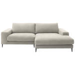 ECKSOFA - Schwarz/Naturfarben, Design, Textil/Metall (253/177cm) - Dieter Knoll