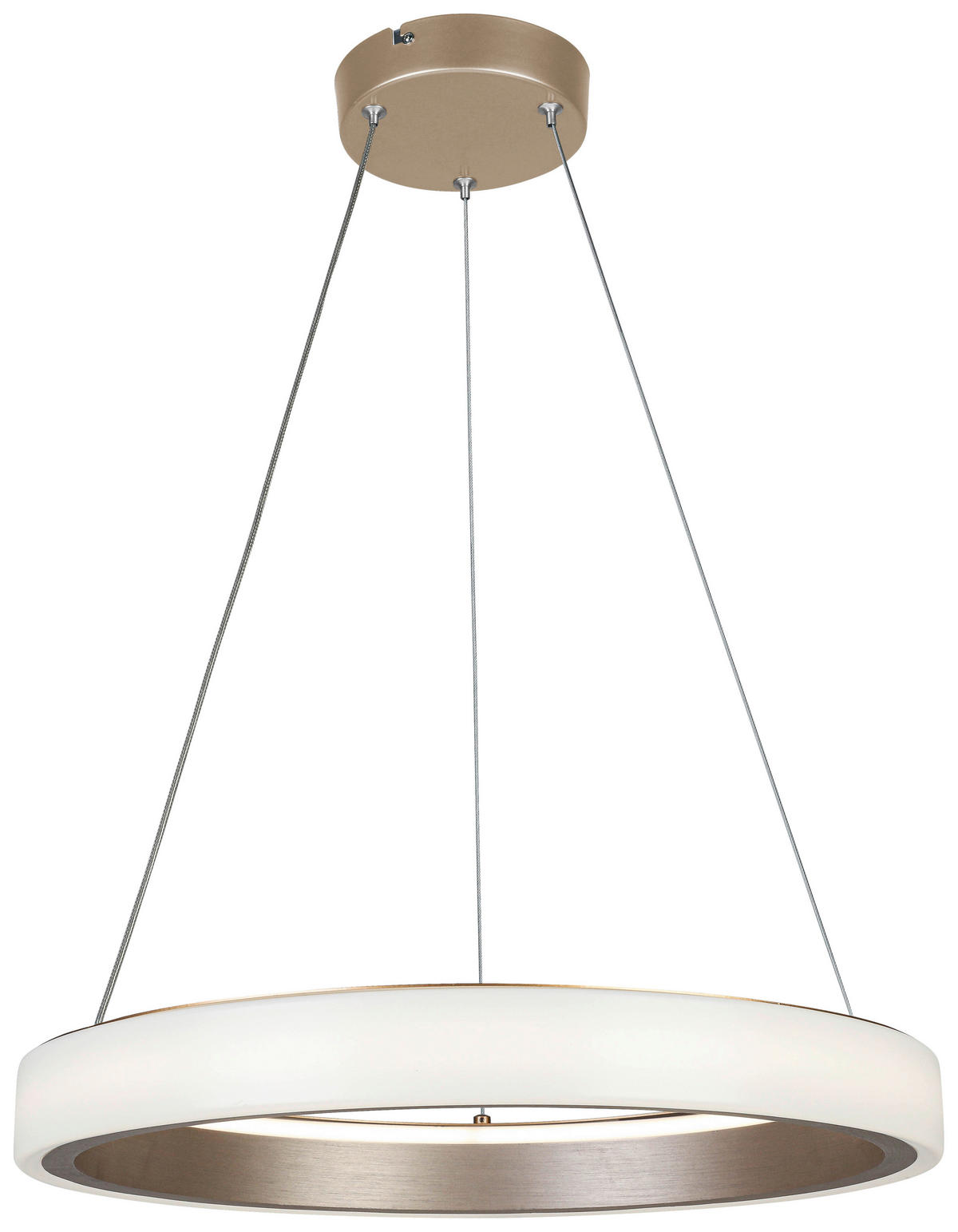 HÄNGELEUCHTE 50/120 cm   - Weiß/Cappuccino, Trend, Kunststoff/Metall (50/120cm) - Collet's Monde