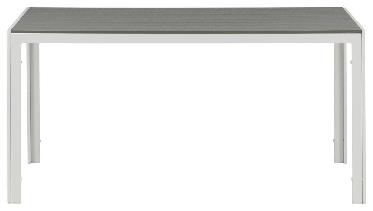 GARTENTISCH 150/90/75 cm  - Weiß/Grau, KONVENTIONELL, Holz/Metall (150/90/75cm) - Gardenson