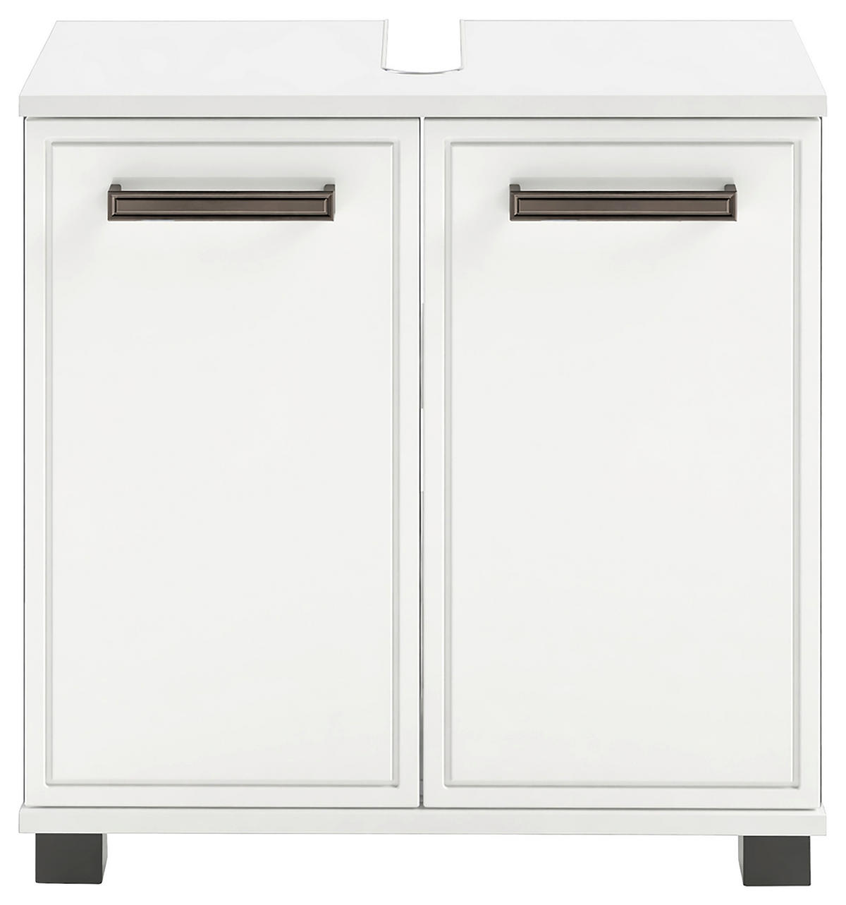 WASCHBECKENUNTERSCHRANK 56,5/54,7/28,5 cm  - Schwarz/Weiß, Natur, Holzwerkstoff/Kunststoff (56,5/54,7/28,5cm) - Stylife