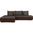 WOHNLANDSCHAFT Braun - Chromfarben/Braun, Design, Textil/Metall (200/309cm) - Hom`in WOHNLANDSCHAFT Braun - Chromfarben/Braun, Design, Textil/Metall (200/309cm) - Hom`in