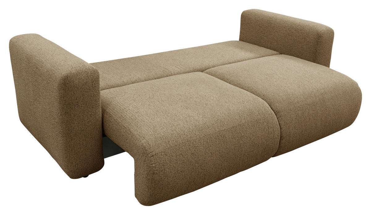 SCHLAFSOFA Flachgewebe Dunkelorange  inkl.  - Dunkelorange/Schwarz, MODERN, Kunststoff/Textil (248/94/109cm) - Carryhome
