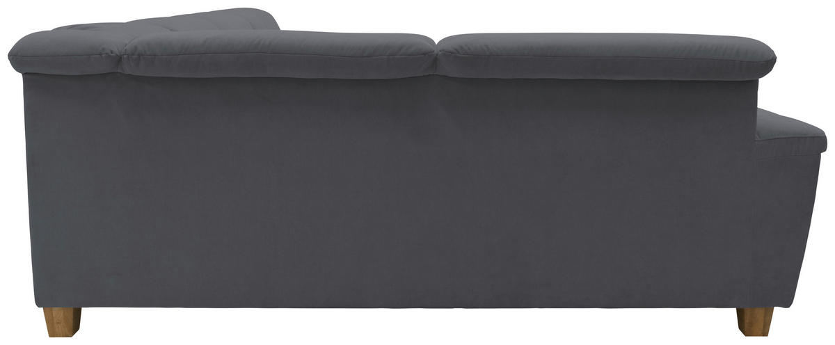 WOHNLANDSCHAFT in Mikrofaser Dunkelgrau  - Eichefarben/Dunkelgrau, KONVENTIONELL, Holz/Textil (206/344/162cm) - MID.YOU
