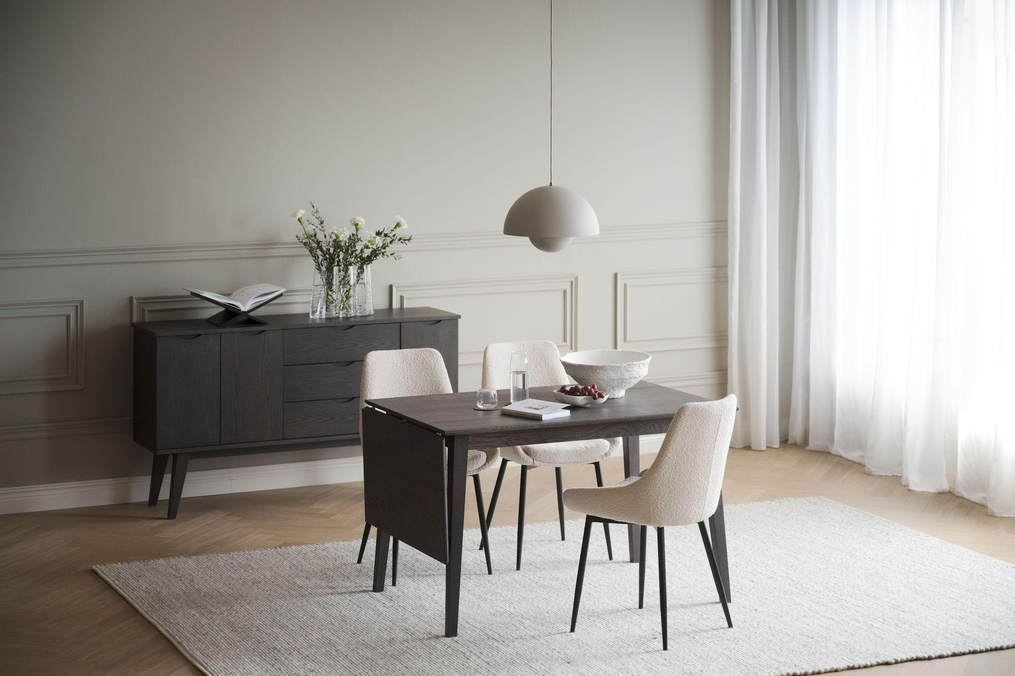 SIDEBOARD 150/85/40 cm  - mörkbrun, Design, trä (150/85/40cm) - Rowico