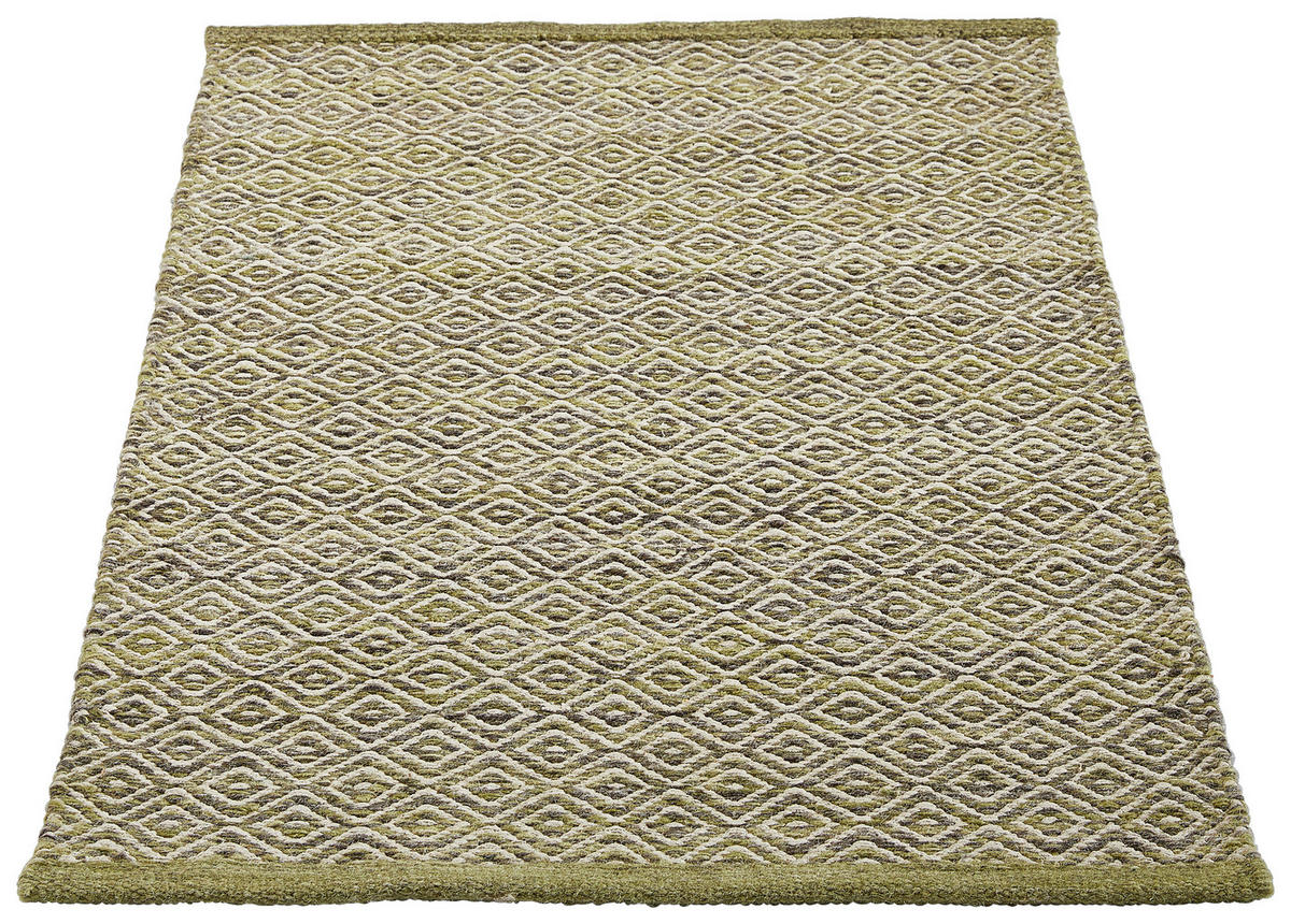 HANDWEBTEPPICH 160/230 cm Jupiter Grün  - Grün, Natur, Textil (160/230cm) - Linea Natura