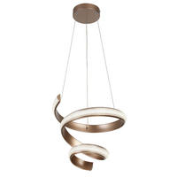 Lampă Suspendată Cu Led 37/150 cm  - cappuccino/transparent, Design, plastic/metal (37/150cm) - Novel