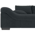 ECKSOFA Anthrazit Cord  - Anthrazit/Schwarz, KONVENTIONELL, Holz/Textil (298/202cm) - Carryhome