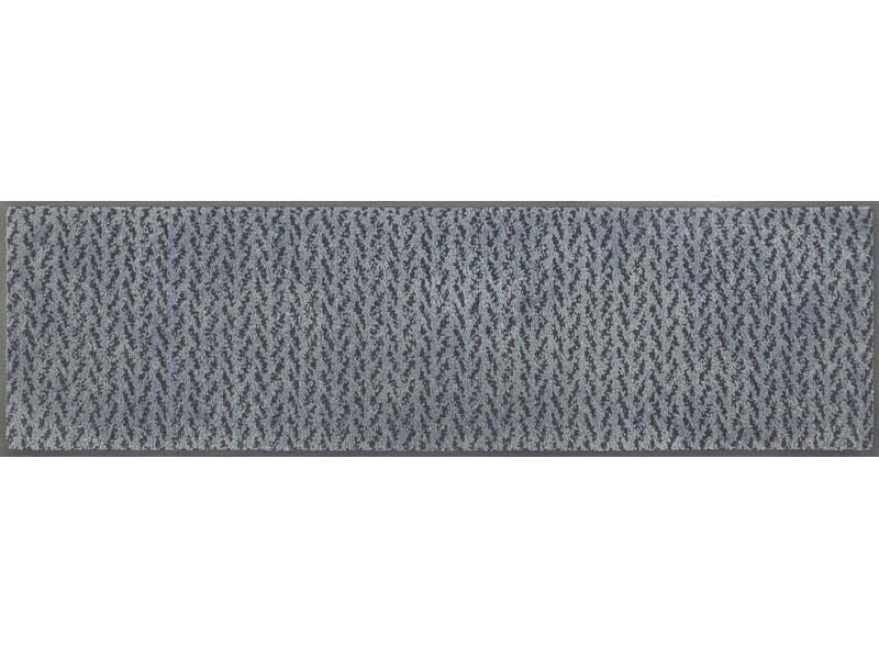 LÄUFER 35/120 cm Duo Denim  - Anthrazit/Blaugrau, KONVENTIONELL, Kunststoff/Textil (35/120cm) - wash+dry