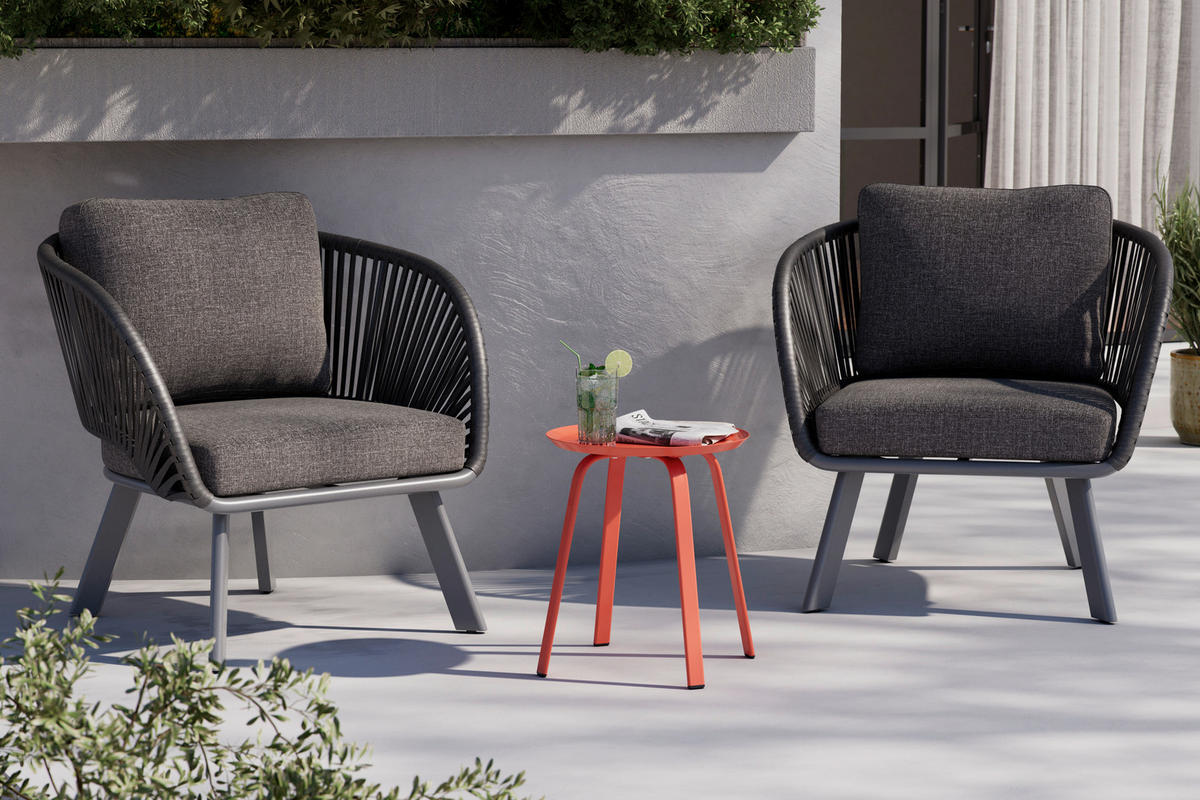 POMOĆNI STOLIĆ crvena  metal   - crvena, Design, metal (40/40/46cm) - Ambia Garden