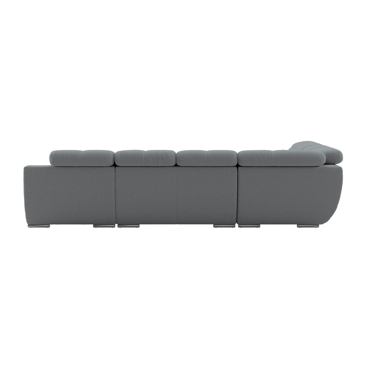 WOHNLANDSCHAFT MULTI Anthrazit Chenille  - Chromfarben/Anthrazit, MODERN, Textil/Metall (228/345/184cm) - Livetastic