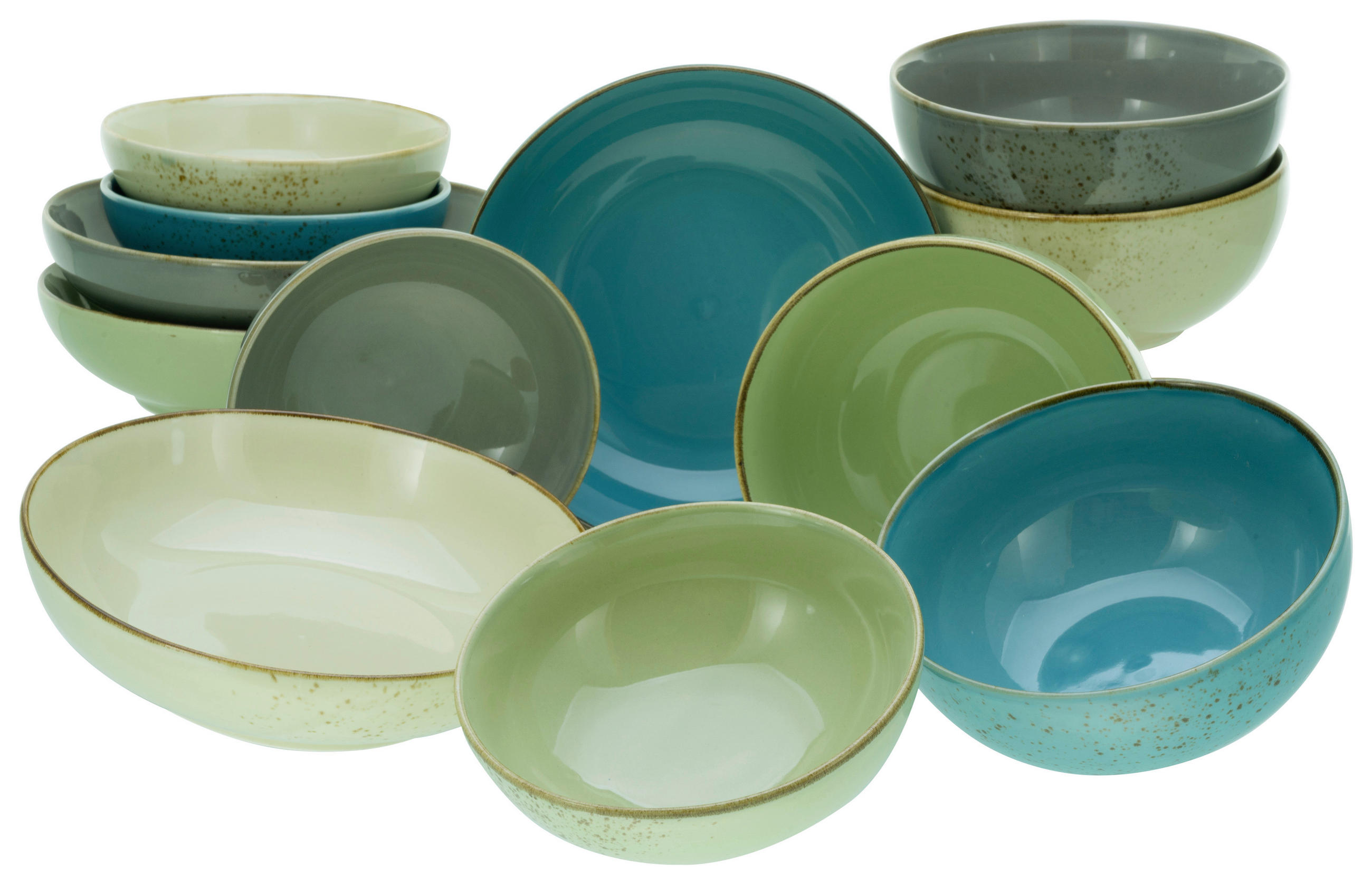 SCHÜSSELSET 12-teilig Nature Collection Bunt   - Multicolor, Basics, Keramik - Creatable