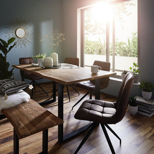 Esstisch Aus Akazie Massiv Metall Entdecken