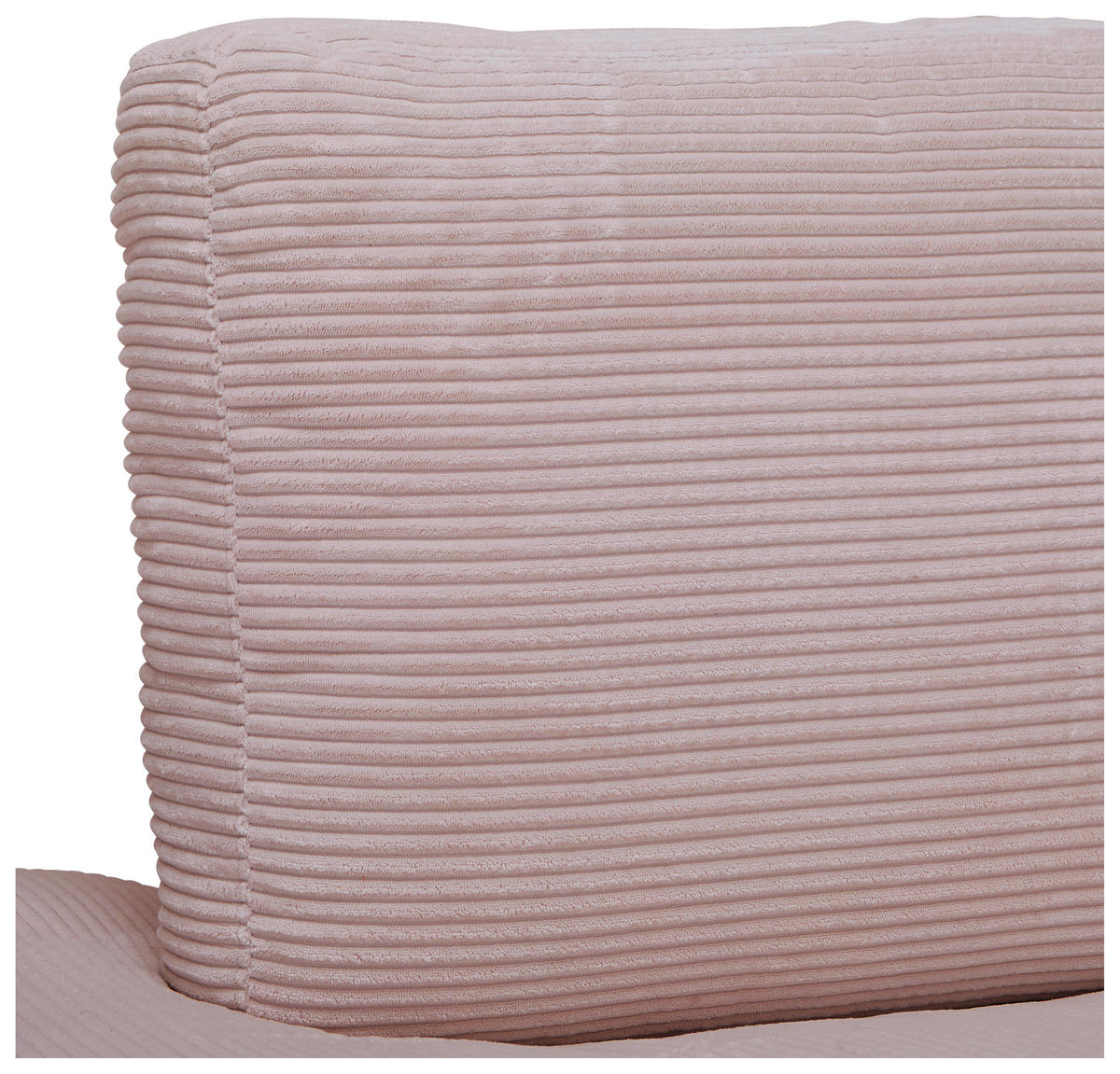 ECKSOFA Rosa Cord  - Schwarz/Rosa, Design, Kunststoff/Textil (224/265cm) - Hom`in