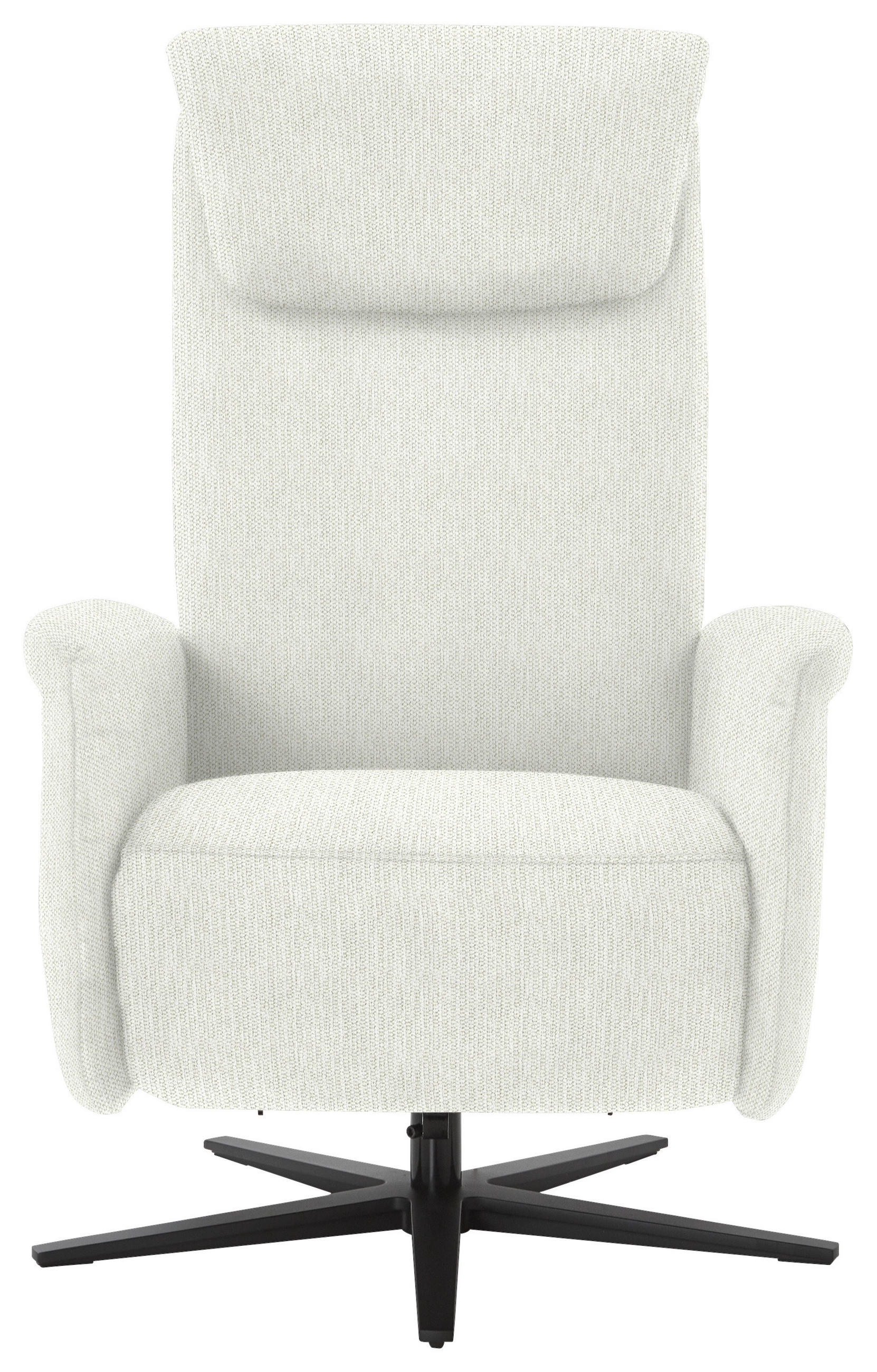 RELAXSESSEL in Textil Weiss  - Weiss/Schwarz, Design, Textil/Metall (77/115/89cm) - Pure Home Comfort