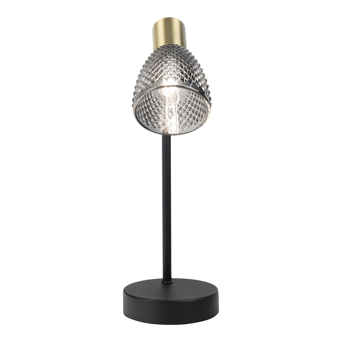 TISCHLEUCHTE 12/35,5 cm   - Schwarz, LIFESTYLE, Glas/Metall (12/35,5cm) - Näve