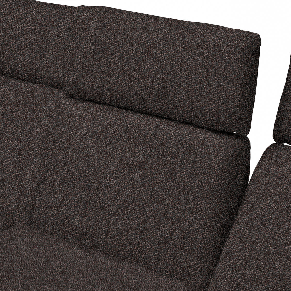 ECKSOFA in Flachgewebe Dunkelbraun  270/239 cm  - Dunkelbraun/Schwarz, Design, Textil/Metall (270/239cm) - Koinor