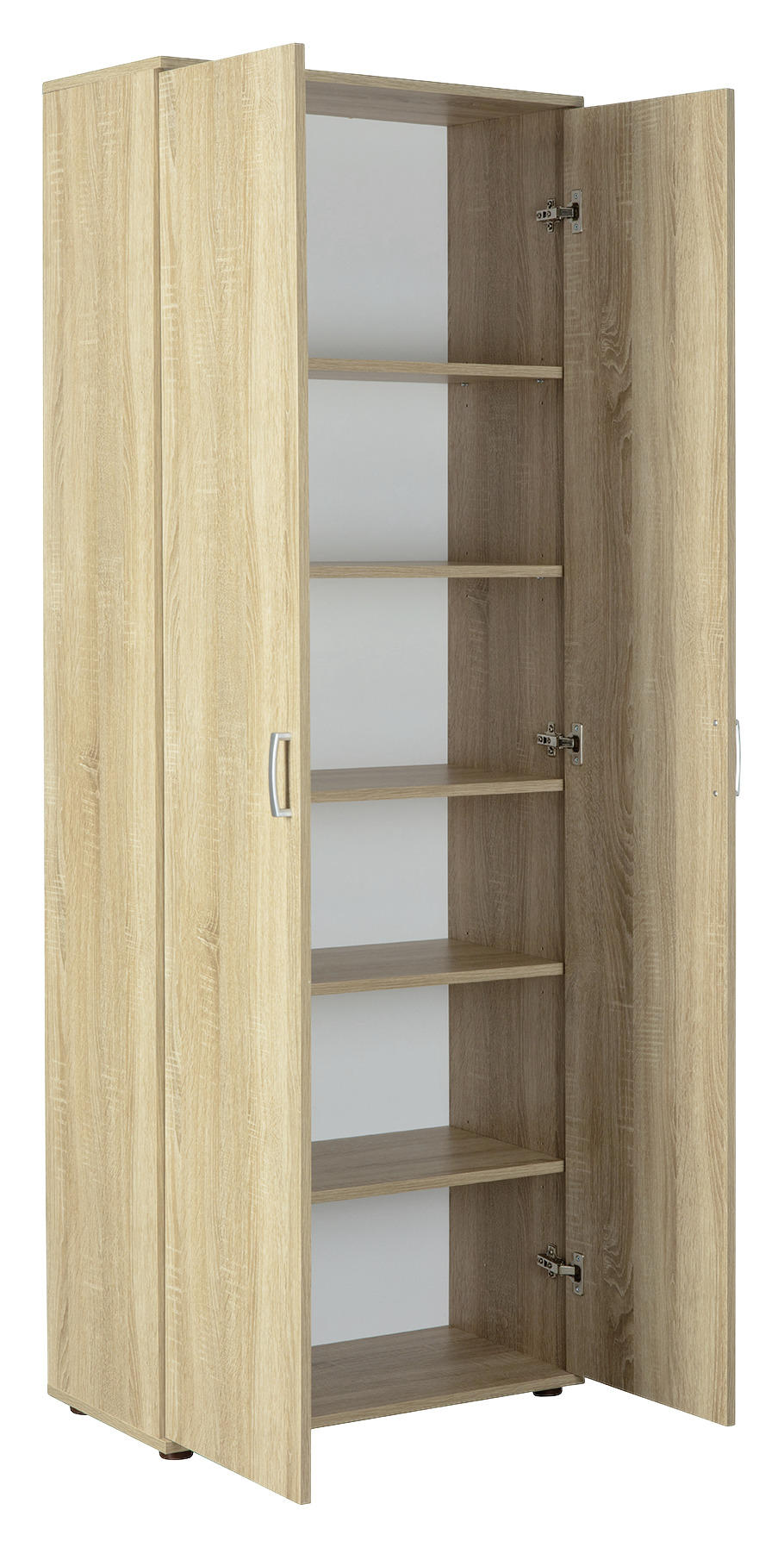 MULTISKÅP 70/189/34 cm 2-dörrar - Sonoma ek/svart, Basics, trämaterial/plast (70/189/34cm) - MID.YOU
