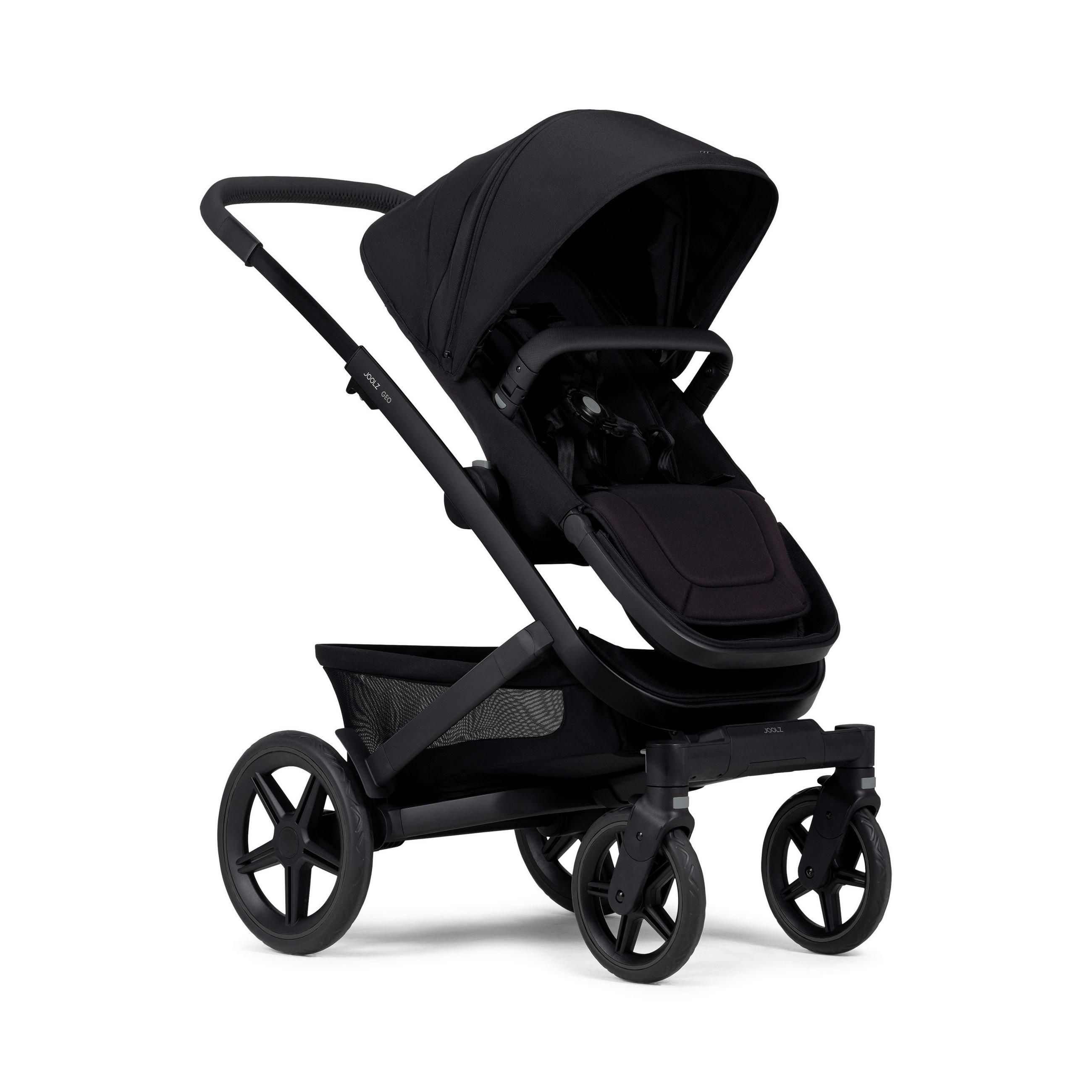 KINDERWAGENSET Geo3 Mono  - Schwarz, Basics, Textil/Metall (60/92-113/77-105cm) - Joolz