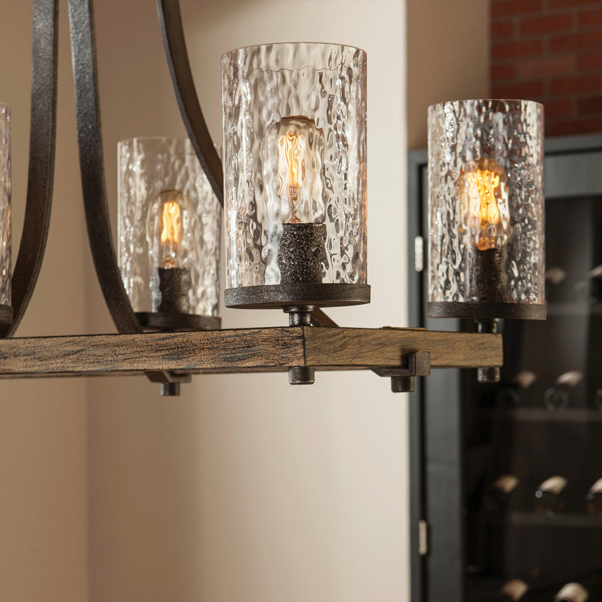 TAKKRONA Elstead Angelo 116.8/65.1/40.6 cm  - grå/ekfärgad, Natur, metall (116.8/65.1/40.6cm) - Elstead Lighting