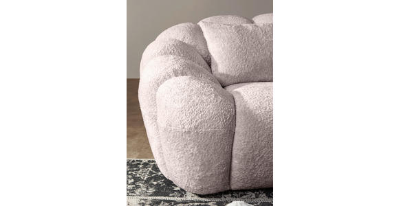 BIGSOFA in Chenille Rosa  - Schwarz/Rosa, KONVENTIONELL, Kunststoff/Textil (248/78/112cm) - Carryhome