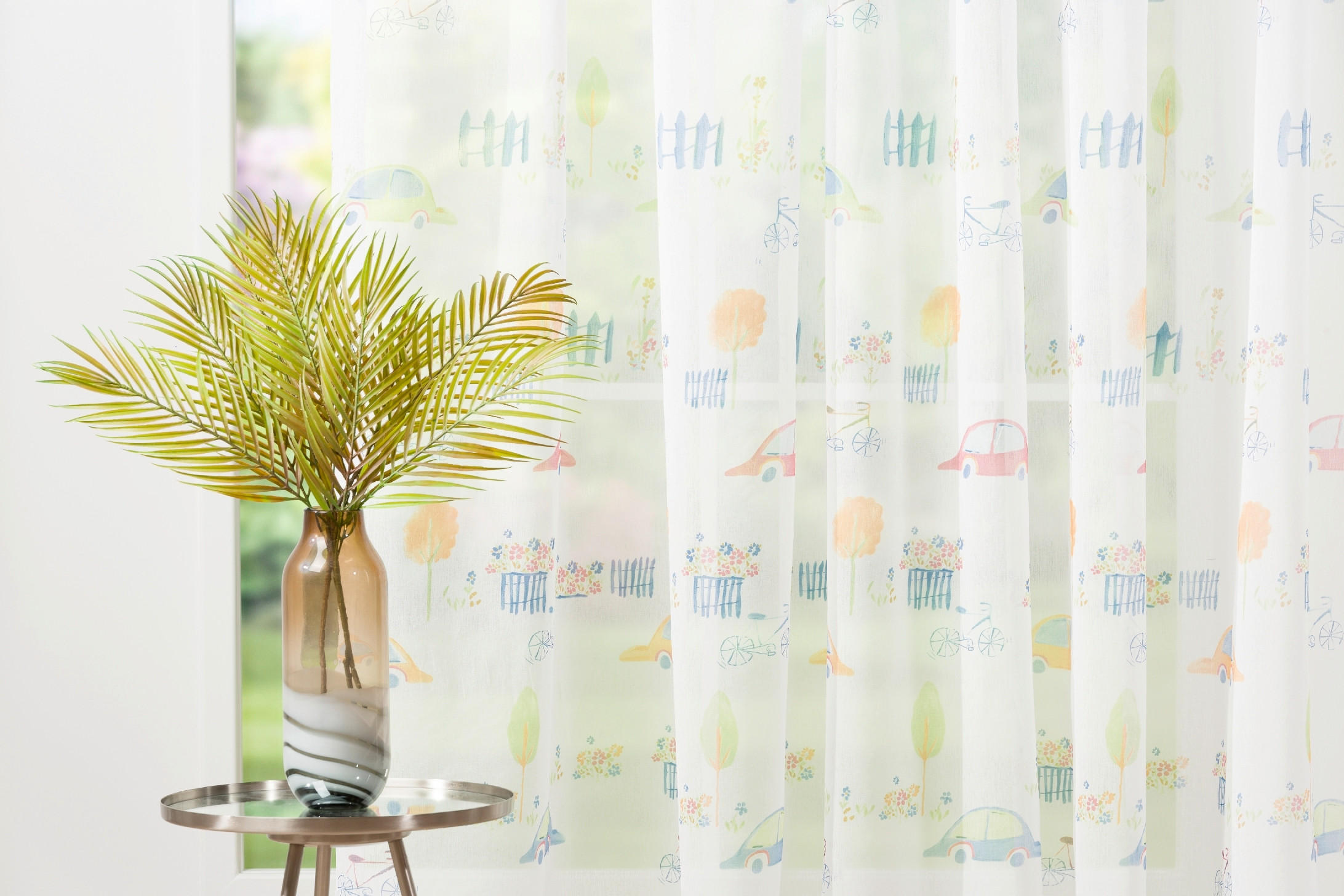 PERDEA CONFECȚIONATĂ transparent  - alb, Basics, textil (24/31/2cm)