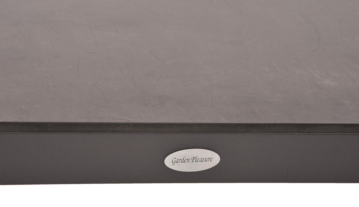 GARTENTISCH Metall, Kunststoff Anthrazit rechteckig  - Anthrazit, Basics, Kunststoff/Metall (158/90/74cm) - Gardenson