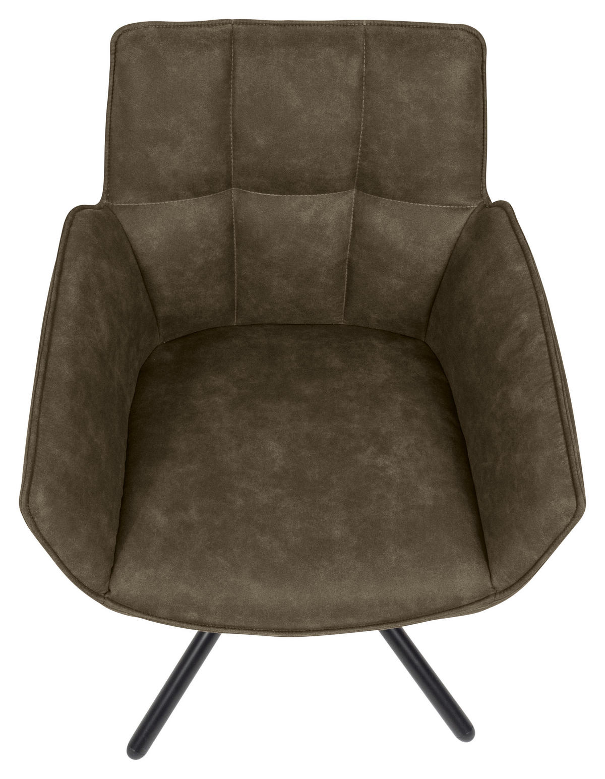 ARMLEHNSTUHL  in Mikrofaser  - Taupe/Schwarz, Design, Textil/Metall (60/84/65cm) - SetOne by Musterring