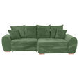 ECKSOFA  in Cord Mintgrün  - Eichefarben/Mintgrün, KONVENTIONELL, Holz/Textil (276/177cm) - Carryhome