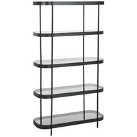 REGAL Schwarz  - Schwarz, Design, Glas/Metall (90/160/38cm) - MID.YOU