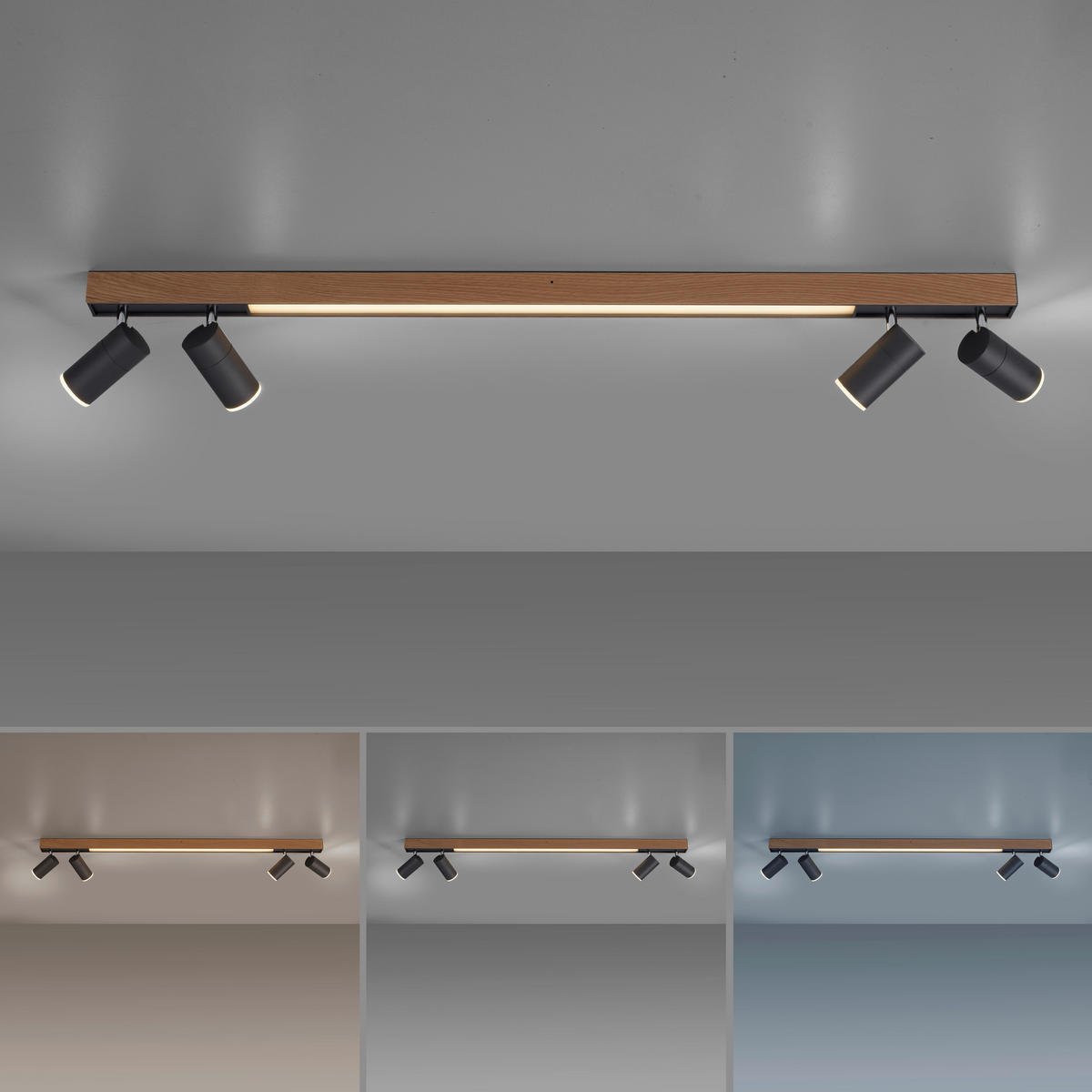 LED-DECKENLEUCHTE Pure-Lines 120/19/15,5 cm   - Design, Holz (120/19/15,5cm) - Neuhaus PURE