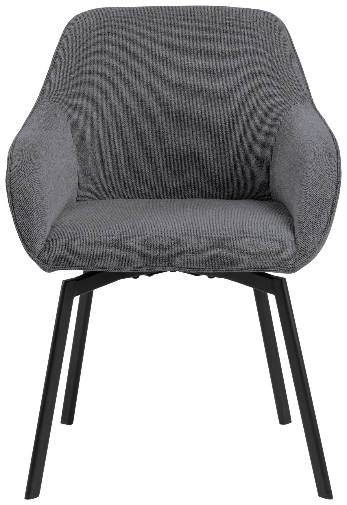 ŽIDLE S PODRUČKAMI, struktura, šedá - šedá/černá, Design, kov/textil (58,5/83,5/55,5cm) - MID.YOU
