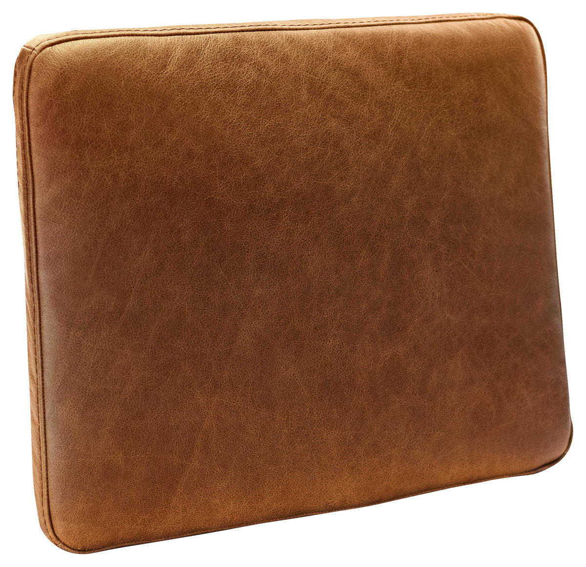 ZIERKISSEN   52/42/7 cm  - Cognac, Design, Leder (52/42/7cm) - Livetastic