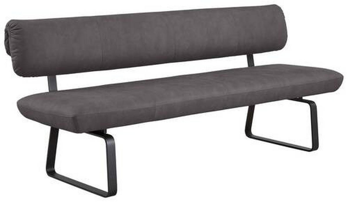 SITZBANK 200/88/68 cm Anthrazit  - Anthrazit, Design, Textil/Metall (200/88/68cm) - Venjakob