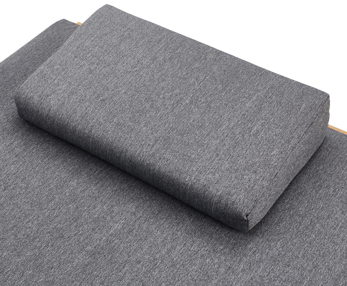 GARTENLIEGE 190/40/75 cm  - Anthrazit/Grau, MODERN, Kunststoff/Textil (190/40/75cm) - Ambia Garden