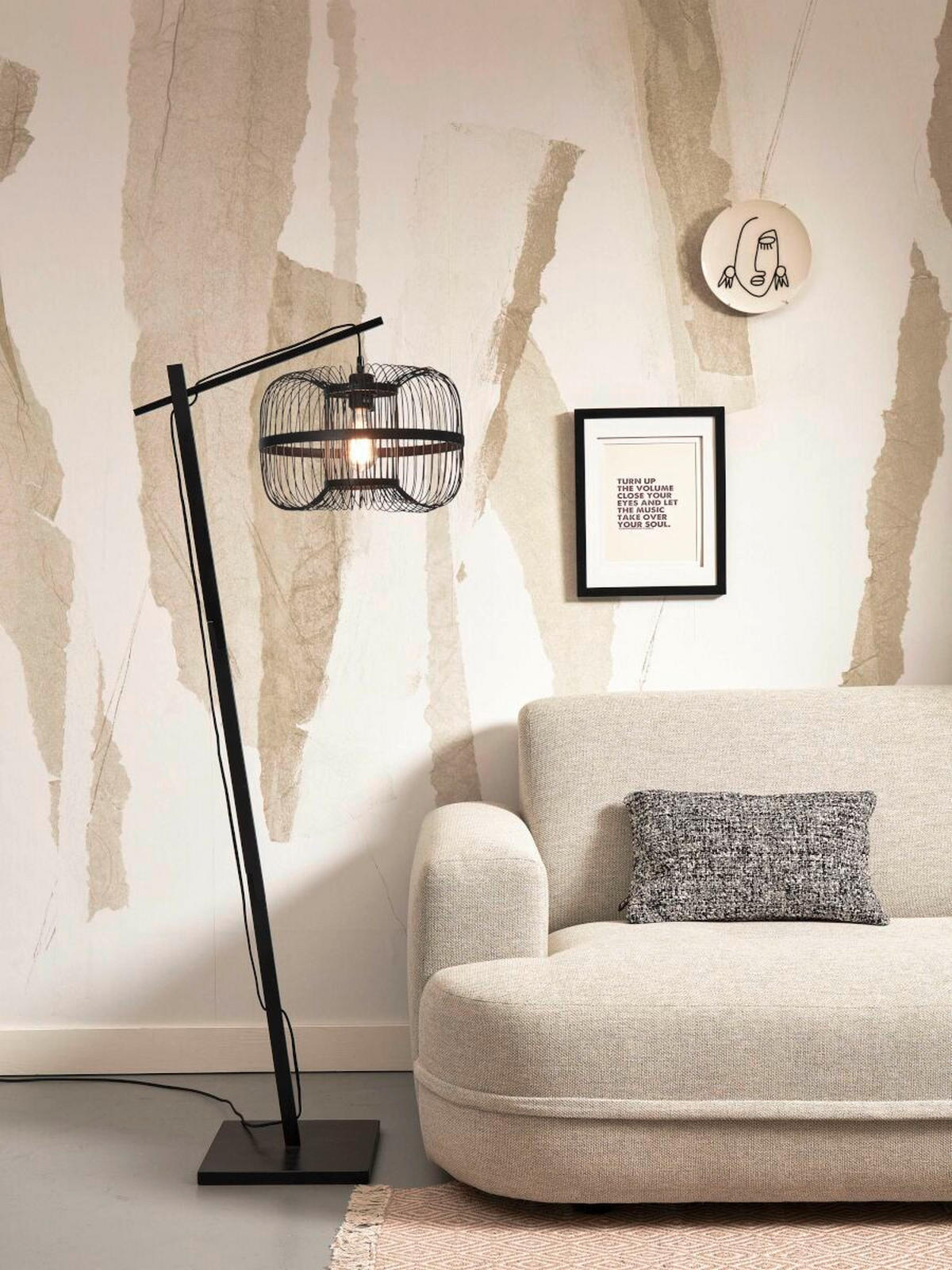 GOLVLAMPA GOOD&MOJO     - svart, Trend (150/38/55cm) - Good & Mojo