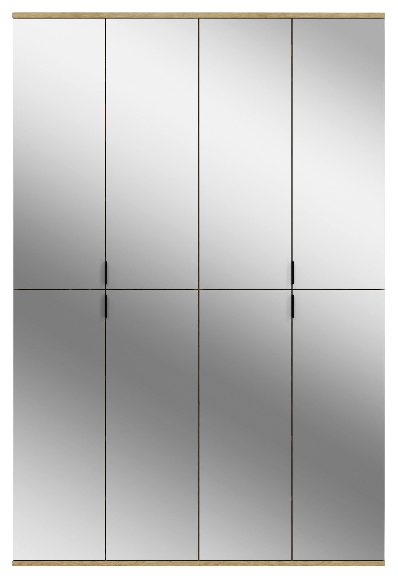 Garderobenschrank Projekt X Eiche//spiegel B: 122 Cm