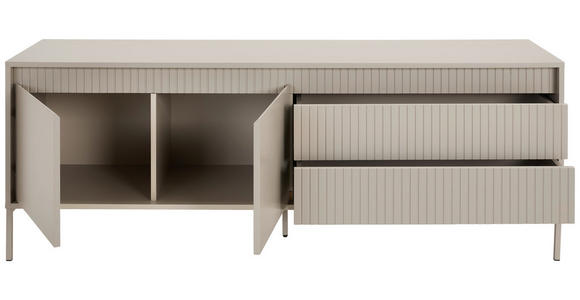 LOWBOARD  in 160/57/40 cm  - Kaschmir, Design, Holzwerkstoff/Metall (160/57/40cm) - Xora