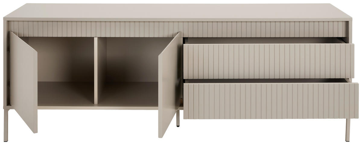 LOWBOARD  in 160/57/40 cm  - Kaschmir, Design, Holzwerkstoff/Metall (160/57/40cm) - Xora