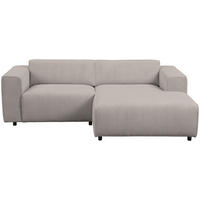 HÖRNSOFFA i manchester ljusgrå  - ljusgrå/svart, Design, textil/plast (234/161cm) - Livetastic