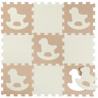 PODLAHOVÉ PUZZLE - biela/béžová, Basics, plast (30/30/1cm) - My Baby Lou