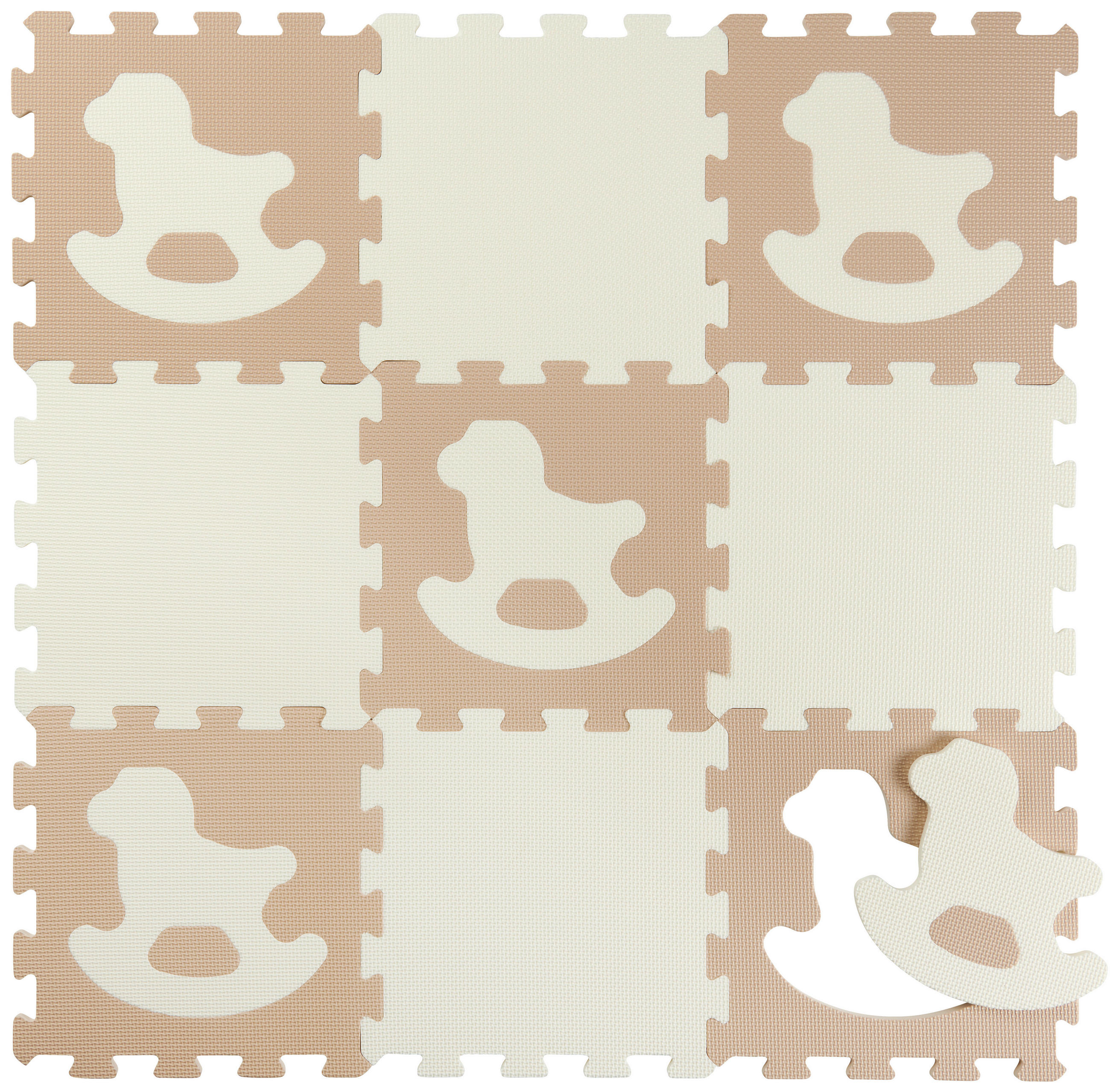 My Baby Lou Puzzlematte Weiß, Beige 30x30x1 cm