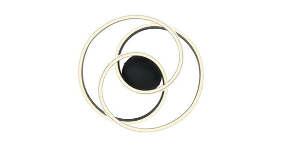 LED-DECKENLEUCHTE 48/52/23 cm   - Schwarz/Weiß, Design, Kunststoff/Metall (48/52/23cm) - Novel