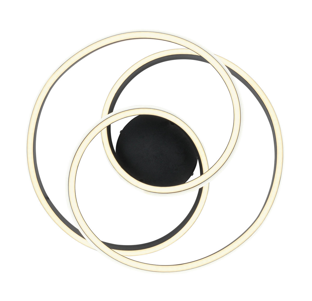 STROPNÍ LED SVÍTIDLO, 48/52/23 cm - bílá/černá, Design, kov/plast (48/52/23cm) - Novel