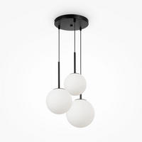 PENDELLEUCHTE 40/180/40 cm    - Weiss/Schwarz, Trend, Glas/Metall (40/180/40cm) - MAYTONI
