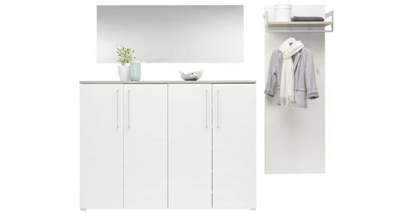 GARDEROBENPANEEL 60/175/30 cm - Weiß, Design, Holzwerkstoff (60/175/30cm) - Voleo
