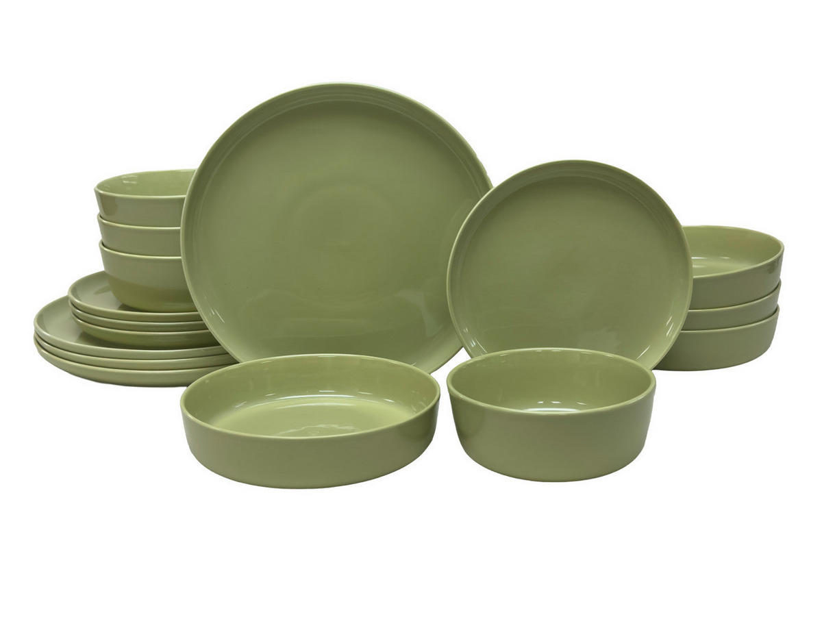 KOMBISERVICE Grün Colori verde 24-teilig 6 Personen  - Grün, Trend, Keramik - Novel