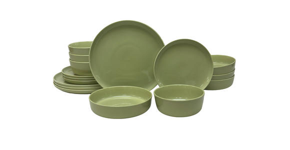 KOMBISERVICE Grün Colori verde 24-teilig 6 Personen - Grün, Trend, Keramik - Novel