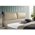 POLSTERBETT Matratze, Lattenrost Beige 160/200 cm  - Hellbraun/Anthrazit, Design, Holz/Textil (160/200cm) - Johann Jakob